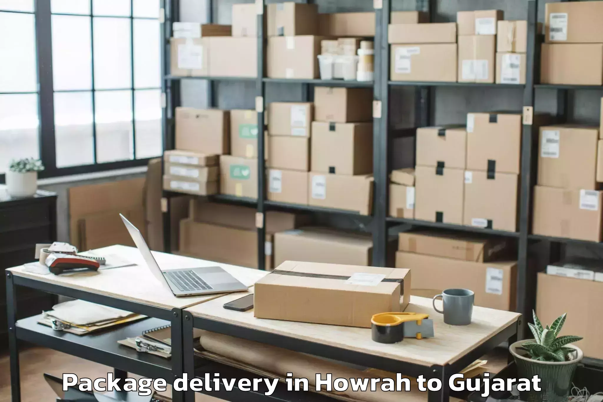 Affordable Howrah to Madhavkampa Package Delivery